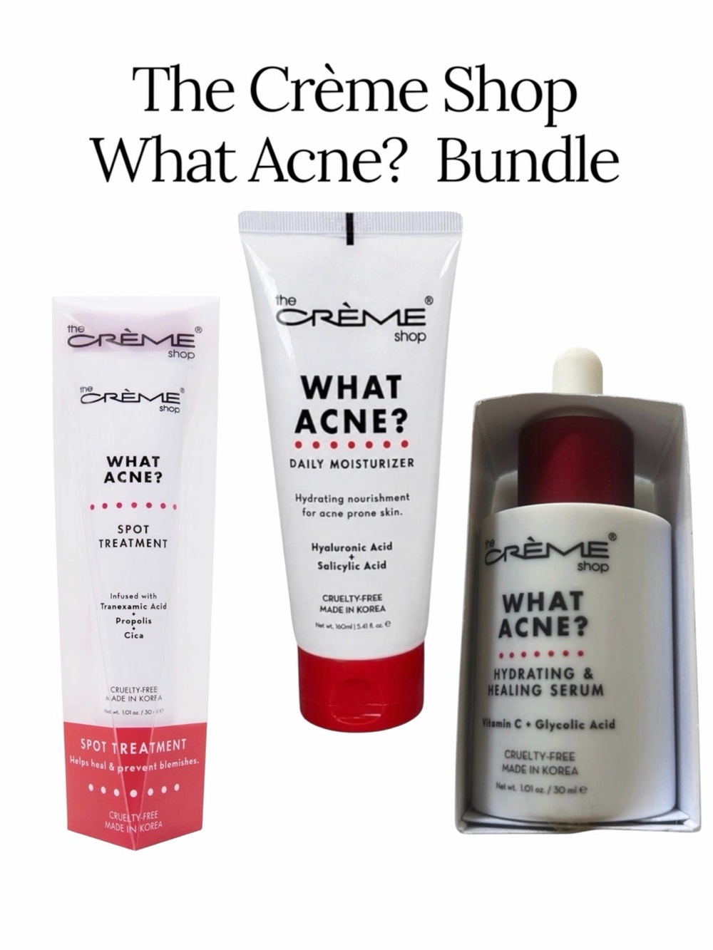 The Crème Shop 3pc What Acne? Bundle